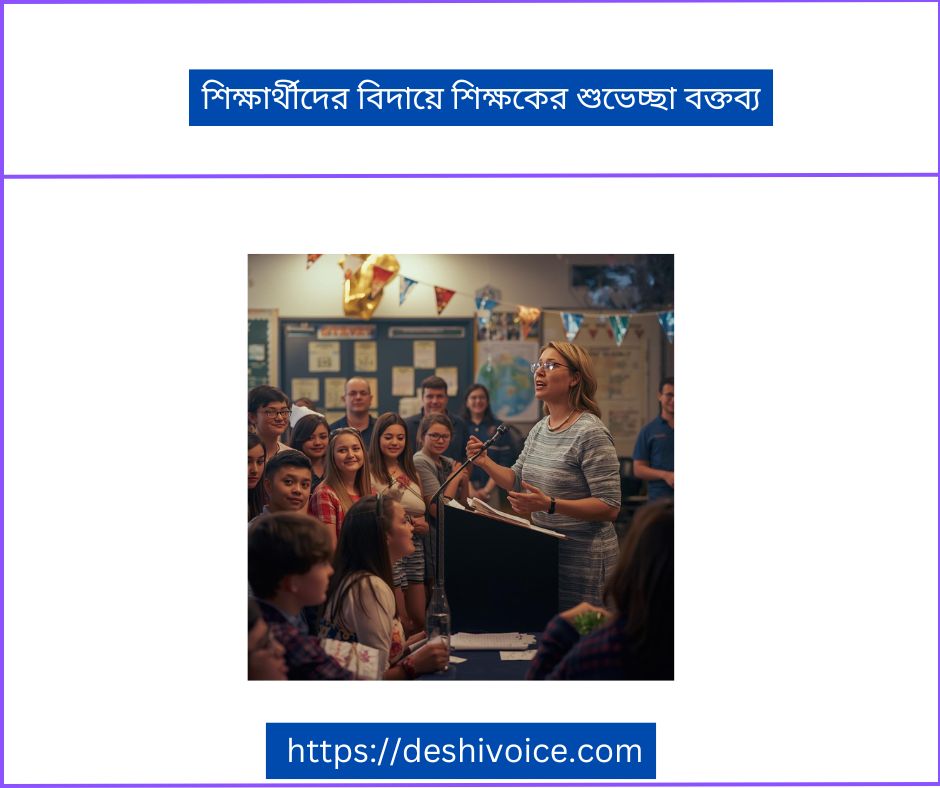 শিক্ষার্থীদের বিদায়ে শিক্ষকের শুভেচ্ছা বক্তব্য